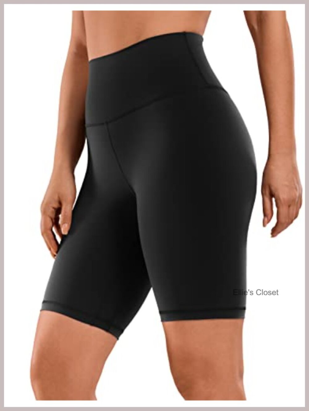 Naked Feeling Biker Shorts 8" Hidden Waistband Pocket High Rise